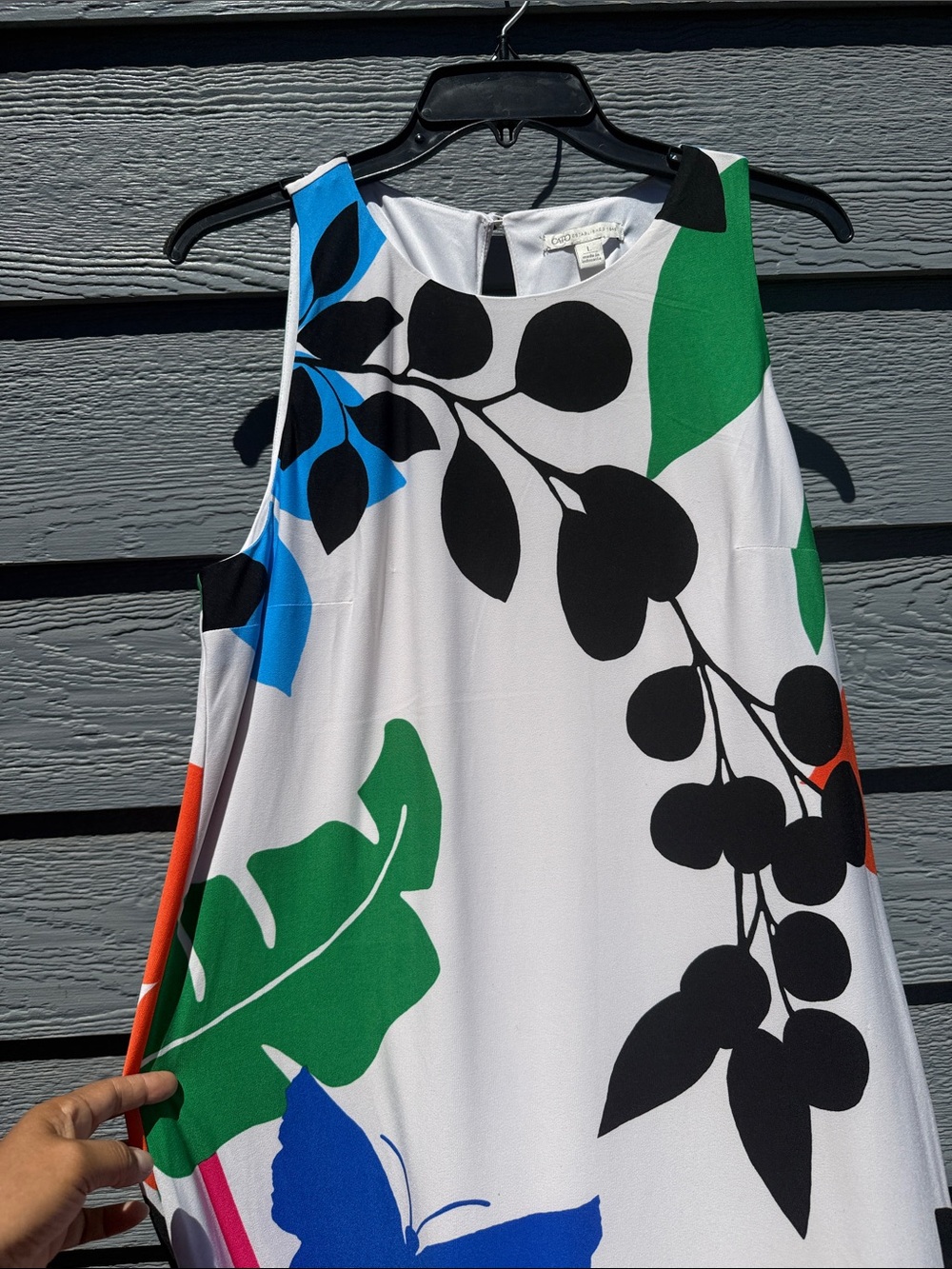 Cato White Maxi Dress with Bold Multicolor Floral Motif - Picture 3 of 7